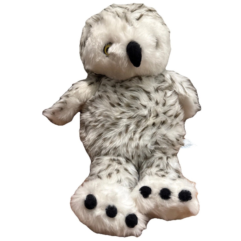 Build A Bear Hedwig The Spotted Snow Owl Plush 14in Stuffed w 360 Rotating Head